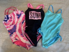 Justice Brand Girls One Piece Swimsuit. Bundle Pack Size 6