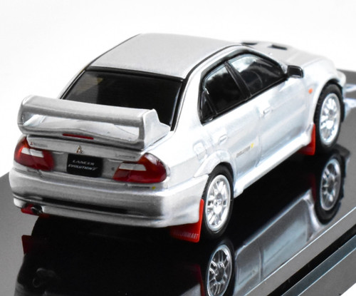 HobbyJapan 1:64 Silver Lancer Evolution EVO 5 V Sport Model Diecast Metal Car - Picture 2 of 2
