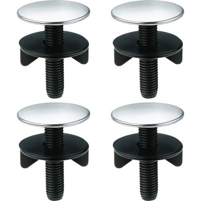 WILLBOND 4 Pieces Kitchen Sink Hole Cover Faucet Cap Tap Black