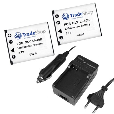 3in1 Set: 2x Akku 950mAh + Ladegerät für Kodak EasyShare Mini / EasyShare Touch