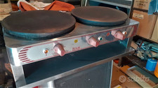 Piastra professionale doppia per crepes (380v)