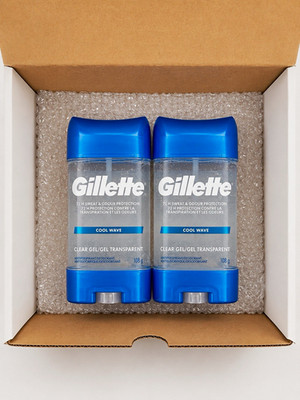 Gillette Cool Wave Clear Gel Antiperspirant Deodorant Men 72-Hour, 2 Pack 108g