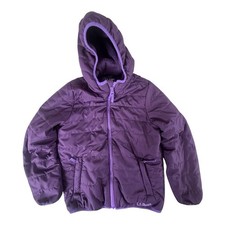LL Bean Little Kids Fleece-Lined Insulated Jacket Midnight Purple Medium 5/6