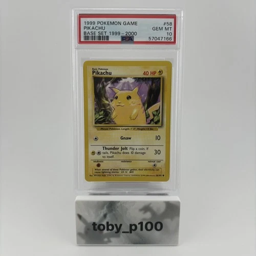 Pokemon Pikachu 58/102 58 Base Set 1999-2000 4th Print #58 - LOW POP - PSA 10