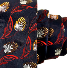 Ermenegildo Zegna Black Seashell Tie 3.75" Silk 61L