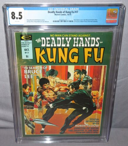 DEADLY HANDS OF KUNG FU #17 (couverture Neal Adams) CGC 8,5 VF + Marvel Magazine 1975 - Photo 1/3