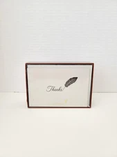 NOB Papyrus Thank You Black White Note Cards With Lined Envelopes Set Of 16 