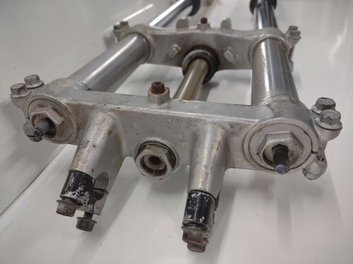 1987 87 Kawasaki KX125 KX 125 Fork Front Suspension Triple Clamp Tree - Bild 3 von 12