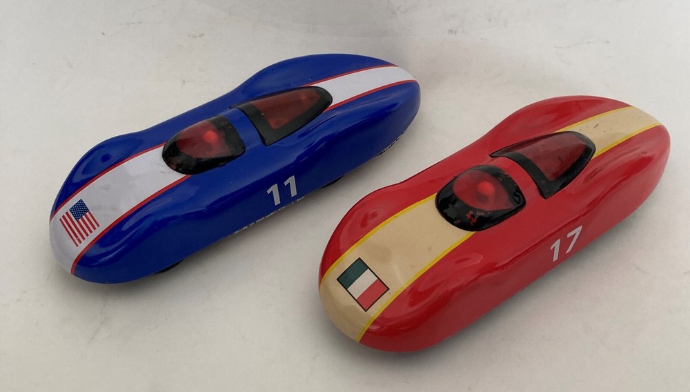 Schylling Tin Toy Race Cars x2