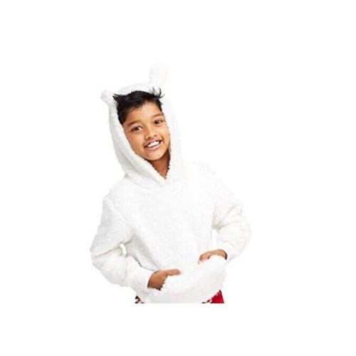 Kids Wondershop White Sherpa Hooded Size (5) - Picture 4 of 4