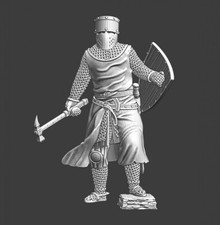 Northern Crusades Miniatures Medieval Crusader Knight w war hammer 28 32 35 40mm