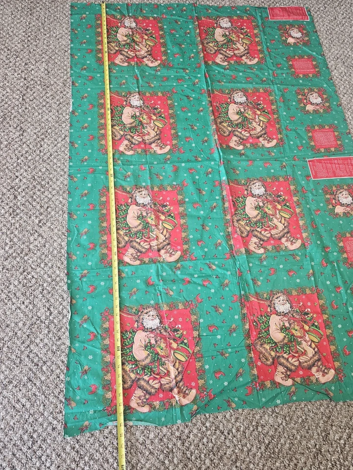 Cheryl Ann Johnson Woodland Santa Pillow Hot Pads 4 Fabric Panels  - Image 4 of 4