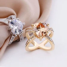 Heart Holder Women Ladies Elegant Silk Scarf Buckle Ring Clip Jewellery Pin Gift