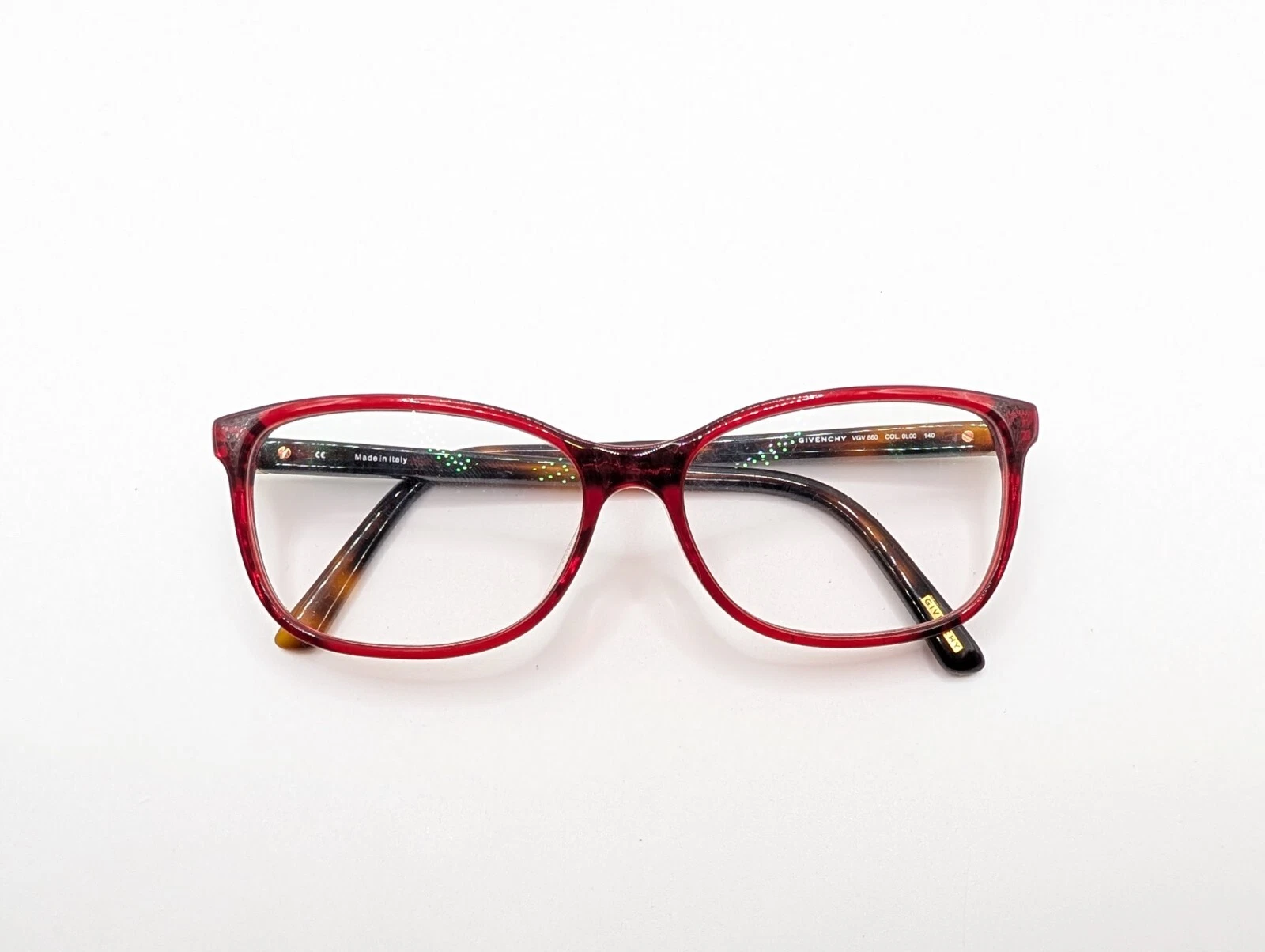 Givenchy Eyeglasses Frames Only, VGV 860 COL. 0L00, 54 15 140, Red, Italy