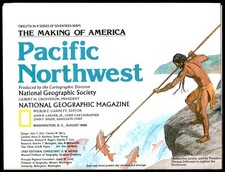Map National Geographic Pacific Northwest 1986