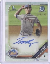 AUTO 2019 Bowman Chrome 1st Josh Wolf Refractor /499 Mets ROOKIE RC Hot Rookie