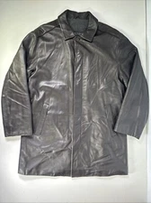 Gimo’s Brown Pelle Leather Jacket Cashmere & Wool Lining Men’s Sz 52 Italy