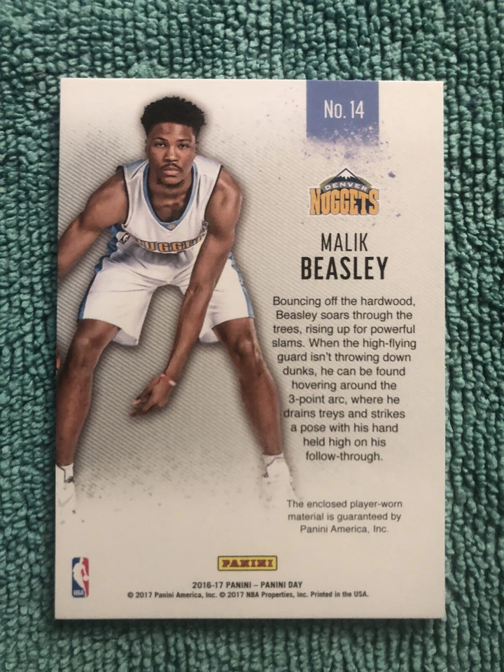 2016-17 Panini Day Material Malik Beasley #14 Rookie - Image 2 of 2