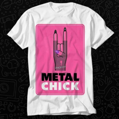  T-Shirt Metal Chick Heavy Punk Rock sexy Mädchen rosa 571