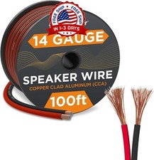 Cables Para Bocinas De Audio Calibre 14 AWG 100 Pies Ft Para Altavoces Casa Auto