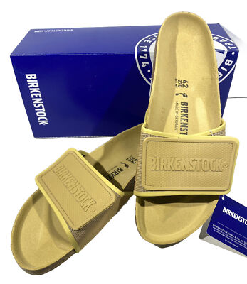 Birkenstock Tema Unisex W11/M9 (EU42)N Fit Mustard Slide Sandals S1-690