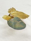 Vintage crystal gold & glass flying American bald eagle Figurine 4.5” Across — photo 10