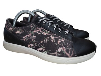 Traq by Alegria Qest Jungle Fauna Womens Black Floral Step Tracker Shoes US 9.5