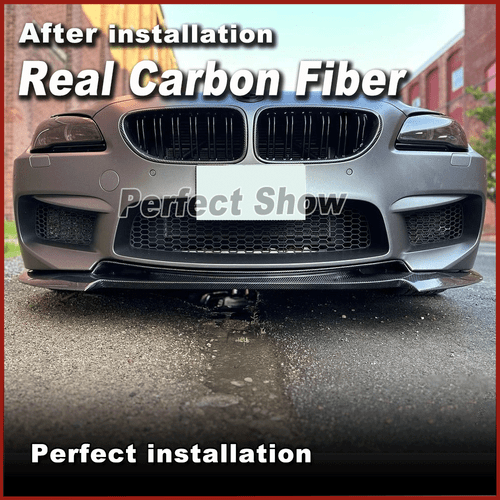 Fit For BMW 6 Series F06 F12 F13 M6 Real Carbon Fiber Front Bumper Lip Spoiler  - Bild 6 von 21