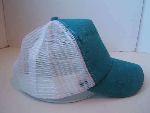 Molson Dry Beer Snapback Trucker Hat with Attached Metal Badge Aqua Cap - Picture 4 of 8