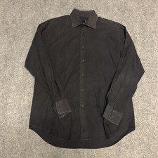 David Donahue Dress Shirt Sz 16.5 34/35 Faded Black