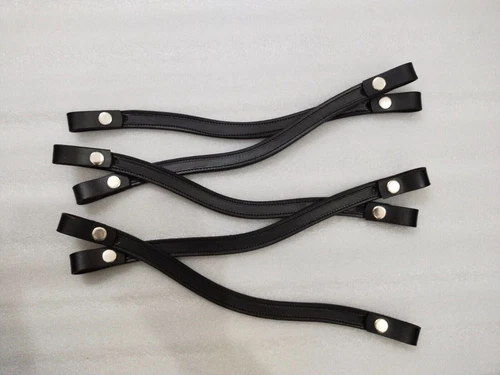 Leather Empty channel Snap Brow-band All Size & U Shape For Horse F&P