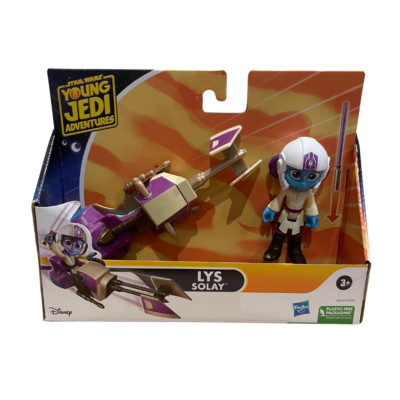 NEW! Disney Star Wars Young Jedi Adventures Lys Solay & Speeder Bike Vehicle Set