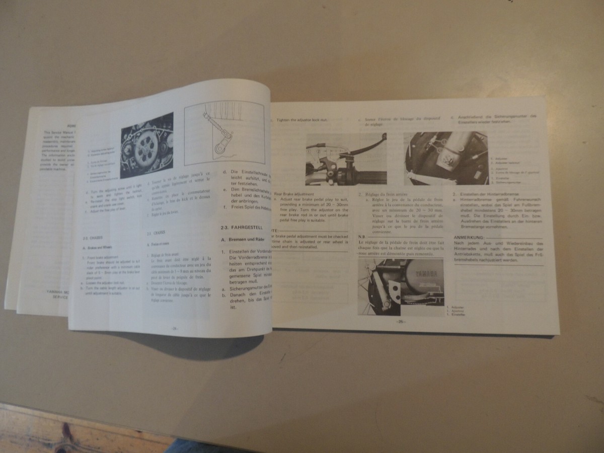 Yamaha DT250 DT400 Service Workshop Repair Shop Manual DT 250 400