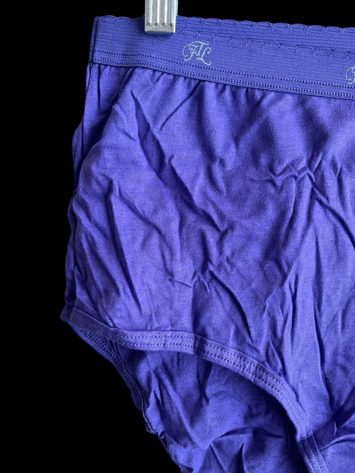 Bragas cortas vintage Fruit Of The Loom 100 % algodón talla 8 Sissy cintura alta NUEVAS Foto 2 de 4