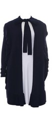 Ulla Johnson Ruffled Navy Blue Cardigan Sz P (item A37)