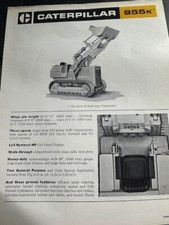 Caterpillar 955K Track loader original spec sheet from 1968