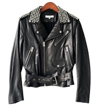 Iro Noreta Studded Leather Jacket Size 36 Us 4