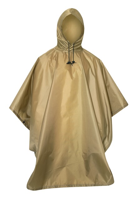 brown rain poncho