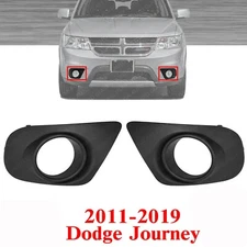 Front Bumper Fog Light Cover Trims For 2011-2019 Dodge Journey / Set of 2