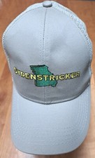 John Deere Hat Sydenstricker Dealership Tan Mesh Snap Back NICE