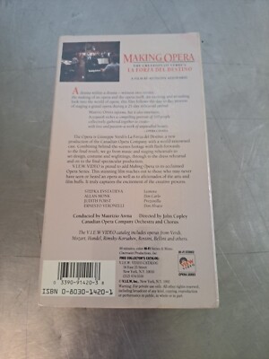 MAKING OPERA The Creation Of Verdis La Forza Del Destino VHS