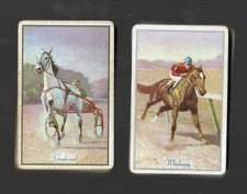 2 1940s Pack 606 Congress Playing Cards 104 Swap Cards WHIRLAWAY HORSE CHAMPION 