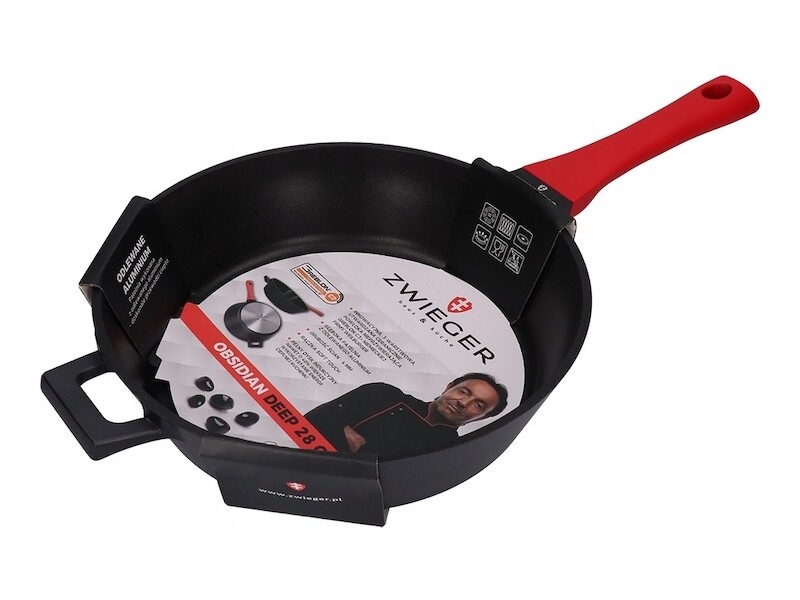 ZWIEGER OBSIDIAN DEEP PAN / SAUTE PAN 28 CM FRYPAN FRYING PAN DIE-CAST ALUMINIUM
