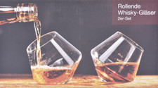 Bicchieri da whisky rotanti set da 2 - 430 ml per bicchiere - bicchiere tumbler