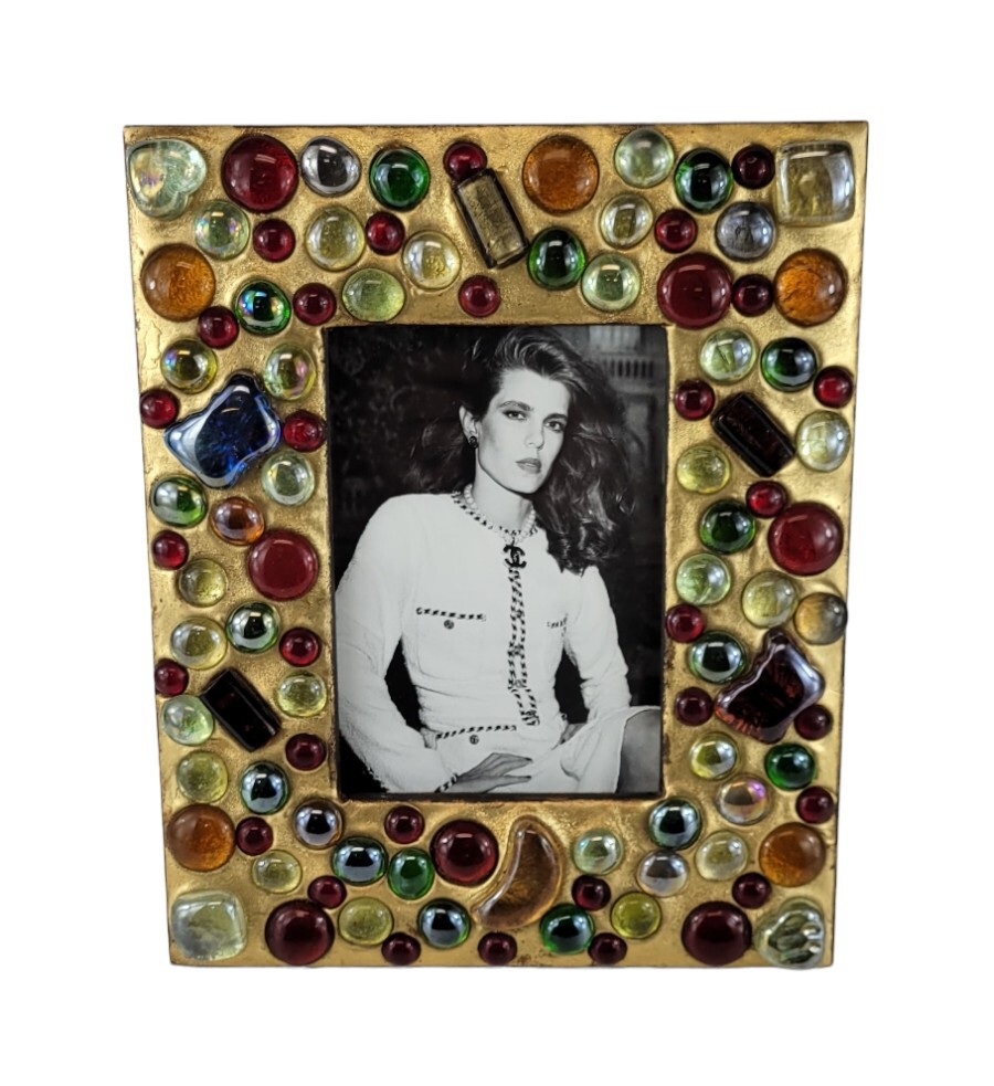 フォトフレーム/Diane Markin Diane Markin Handmade Stained Glass Jewel Cabochon Bubbles Picture