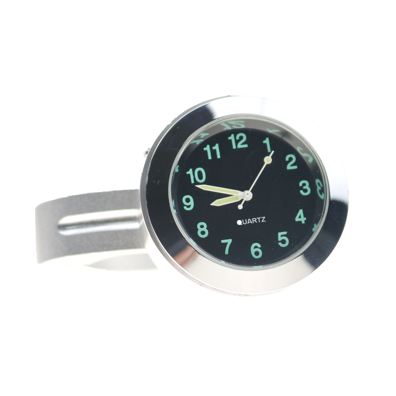 Orologio Da Manubrio Per Moto - Per Manubri 22-25mm, Luminoso, Impermeabile, Nero O Bianco - Foto 4