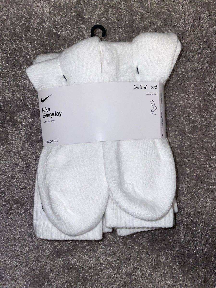 white dri fit socks
