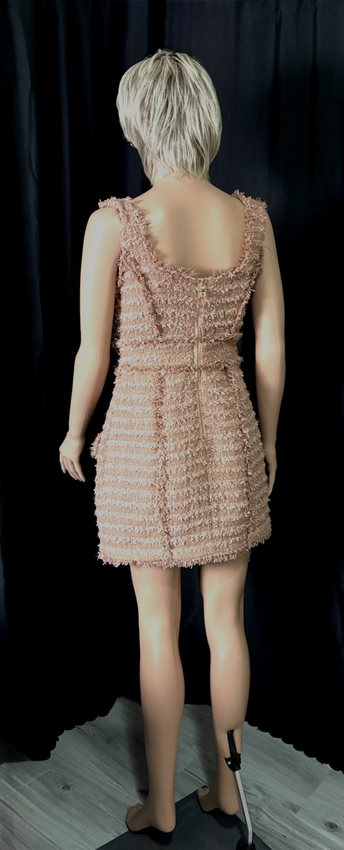 knee length dresses for ladies Balmain Off The Shoulder Knit Mini Dress main image 1