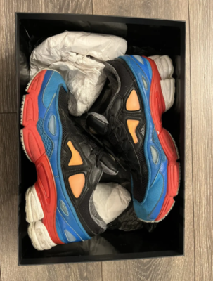 RAF SIMONS ポロシャツ 40 青/赤/黄 RAF SIMONS ポロシャツ 40 青/赤/黄 RAF SIMONS ポロシャツ 40 青/赤