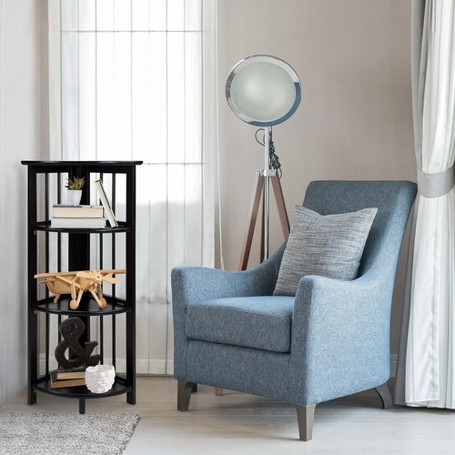 4 Tier Bookcase Thin Bookshelf Tall Vertical For Wall Book Shelf Small Narrow - Picture 7 of 7